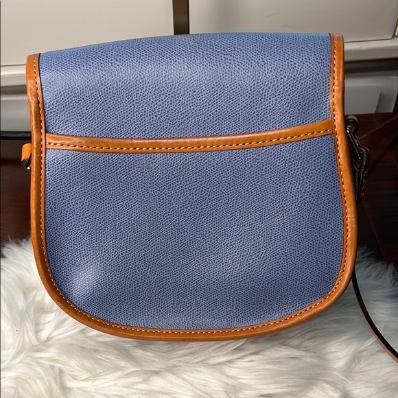 Dooney & Bourke Blue and Tan Crossbody Bag Pre-Loved - Picture 3 of 17